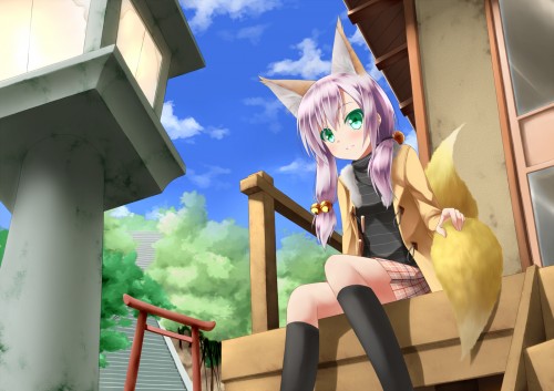 Konachan.com---123747-animal_ears-foxgirl-green_eyes-original-purple_hair-sakura_yuuya-skirt-stockings-tail22e939d52b3ebebb.jpg