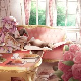 Konachan.com---132610-2girls-ayuko_ayuco-blonde_hair-blush-book-dress-flowers-glasses-hat-kirisame_marisa-long_hair-purple_hair-ribbons-rose-sleeping-touhou-tree16865c0a0a033eeb