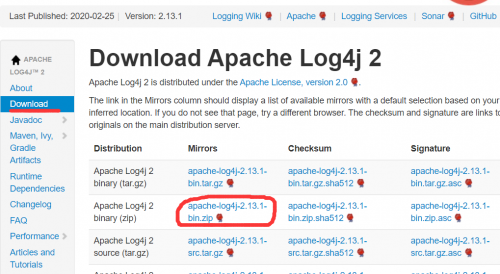 log4j下载