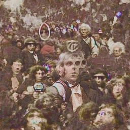 人群中的时间旅行者（AI生成）