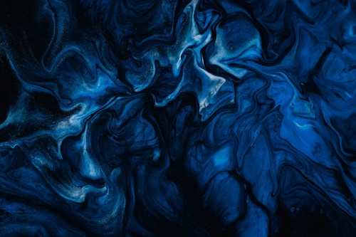 blue and black abstract painting 2